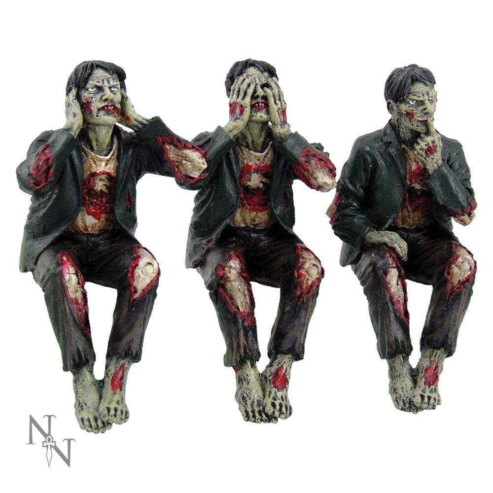 Nemesis Now - See No, Hear No Speak No Evil Zombies Figurines - Multicolore